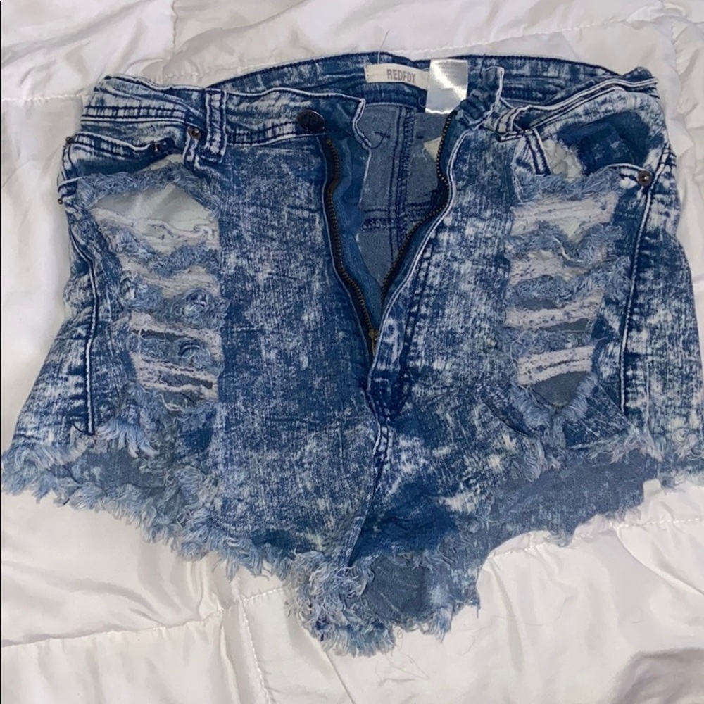 ripped jean shorts